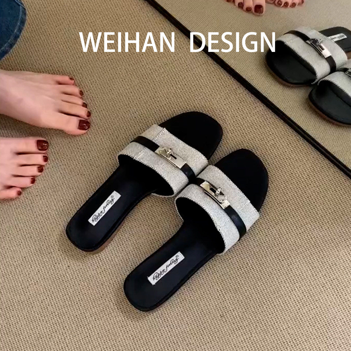 羊皮版！小香风拼色平底
