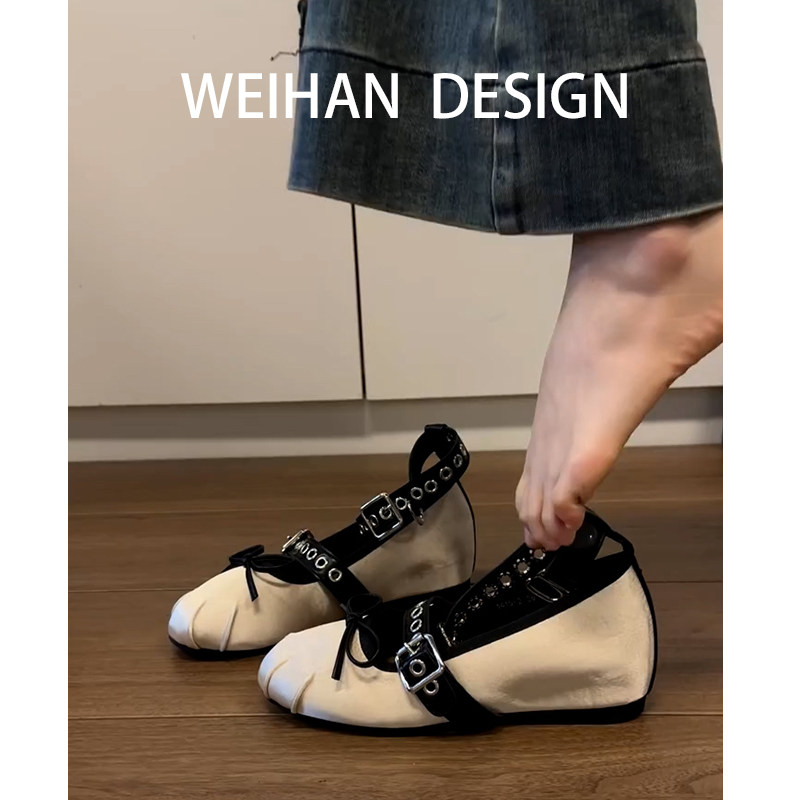 羊皮版!内增高法式芭蕾