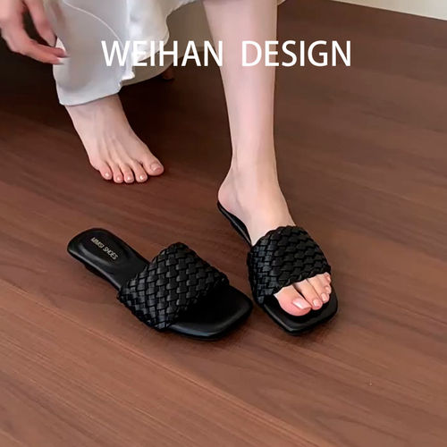 羊皮版！韩式编织方头一