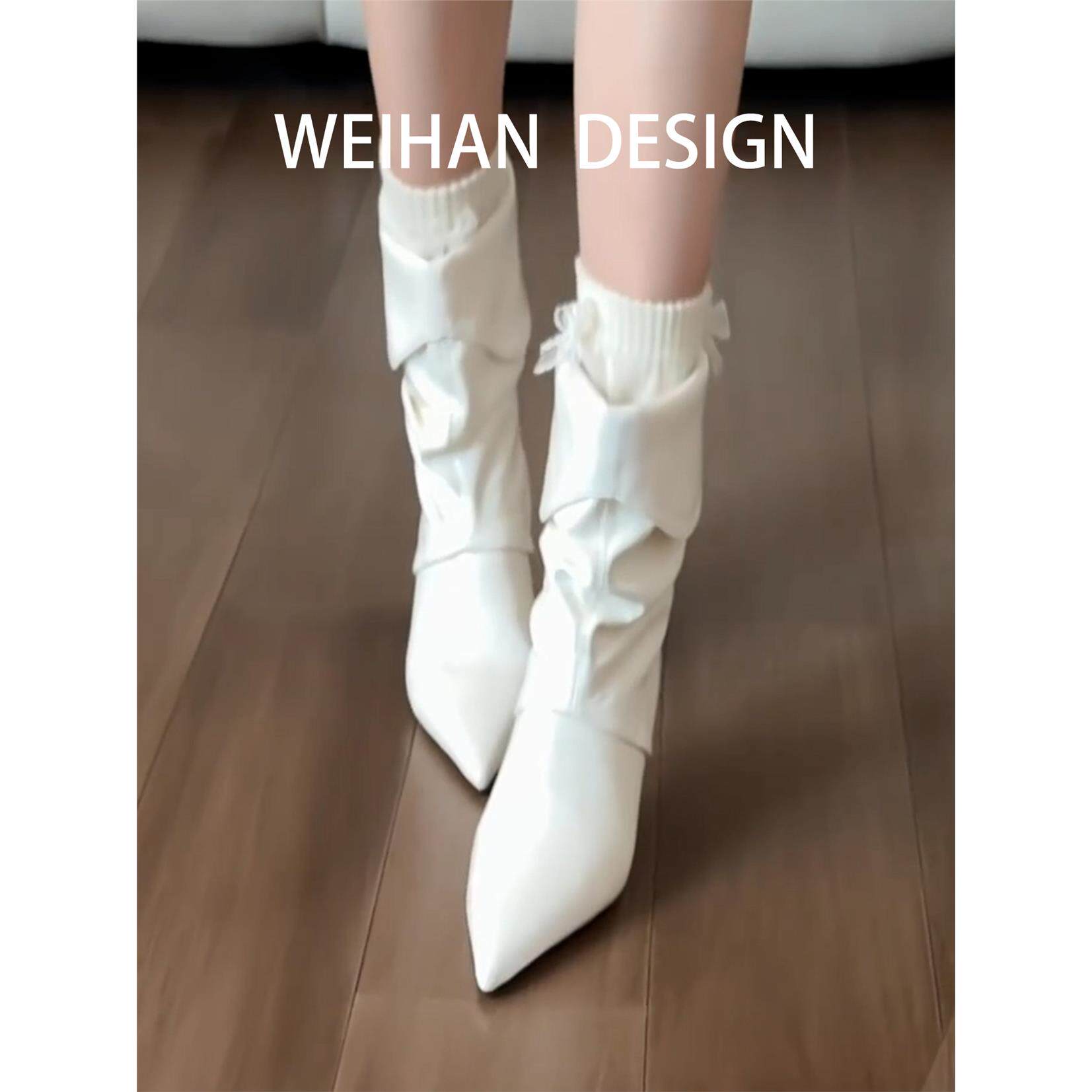 羊皮版!法式白色气质尖