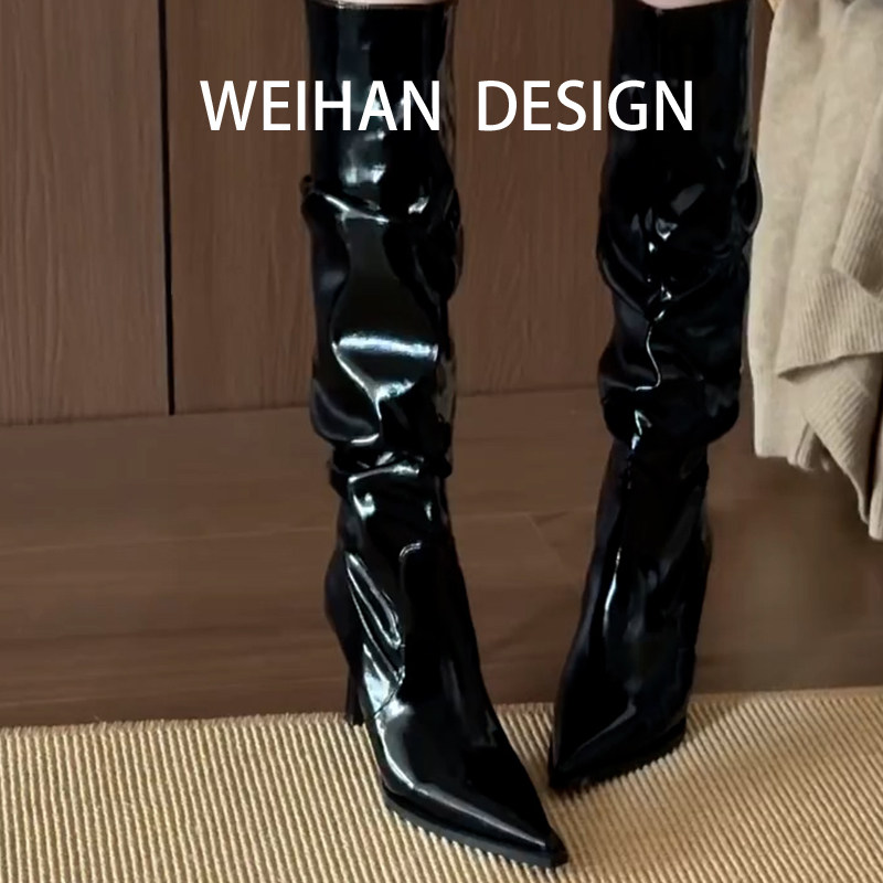 羊皮版！欧美风黑色亮面