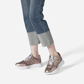 WONDERS西班牙原产进口拼色圆头运动风超轻底舒适休闲鞋 女单鞋