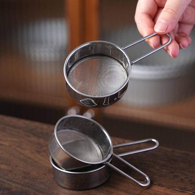 家用手持可可粉撒粉器304不锈钢糖分筛子抹茶咖啡撒粉器烘焙工具