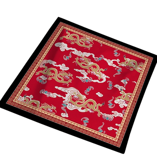 国潮龙年多功能茶具小电器防尘盖布方形柔软短毛绒茶台遮灰罩定制