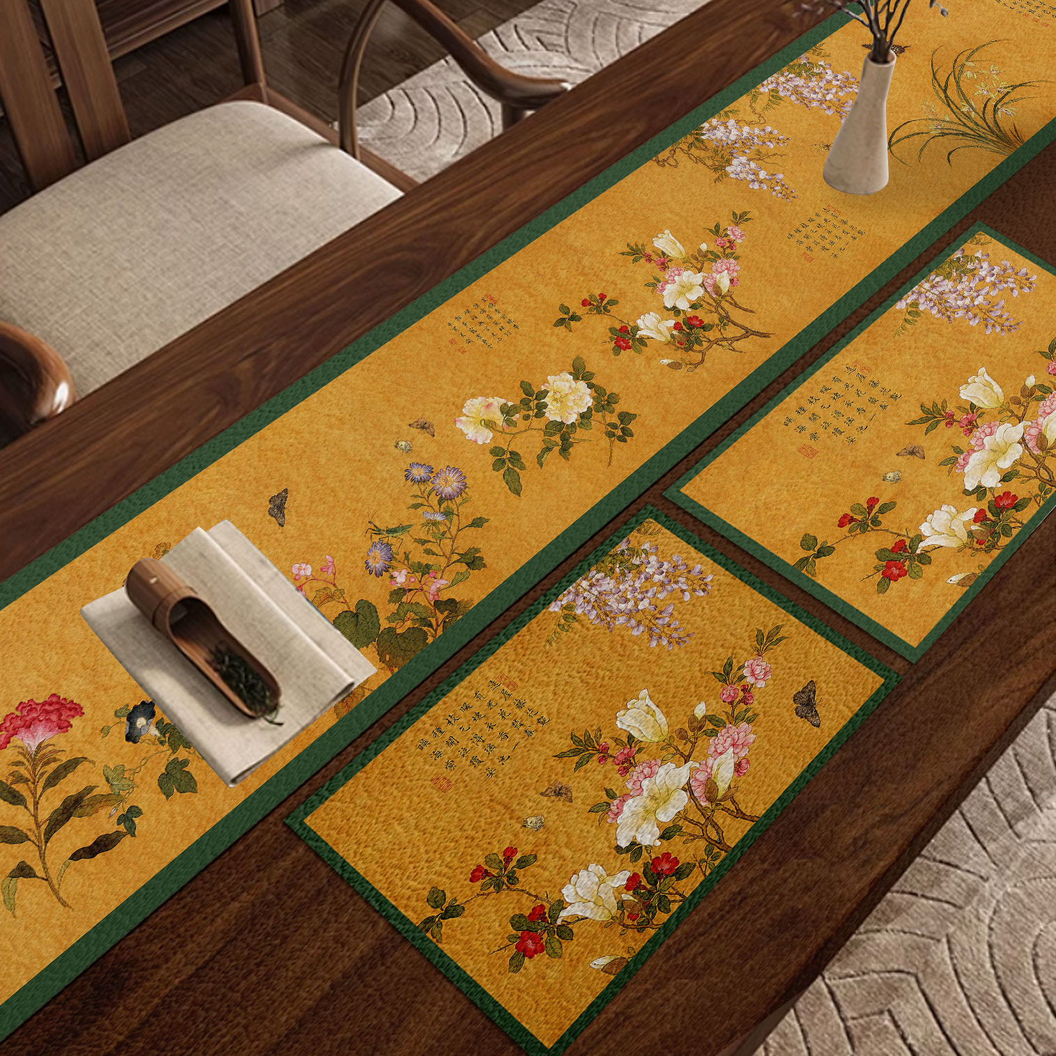 国风禅意桌旗吸水速干茶桌茶旗