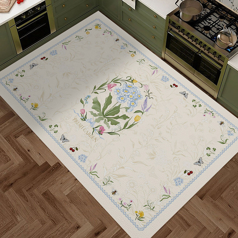 厨房地垫吸水垫速干防滑田园风硅藻泥垫家用免洗可擦脚垫门口地毯,居家布艺,厨房地垫,淘宝优惠券,粉丝福利购,淘宝优惠卷