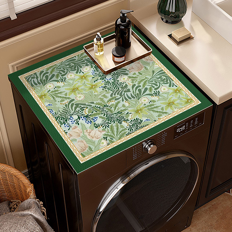 洗衣机盖垫保护垫床头柜皮革垫