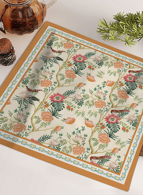 轻奢茶杯防尘万能盖布美式田园方形盖巾高级感家居布艺厨房遮光布