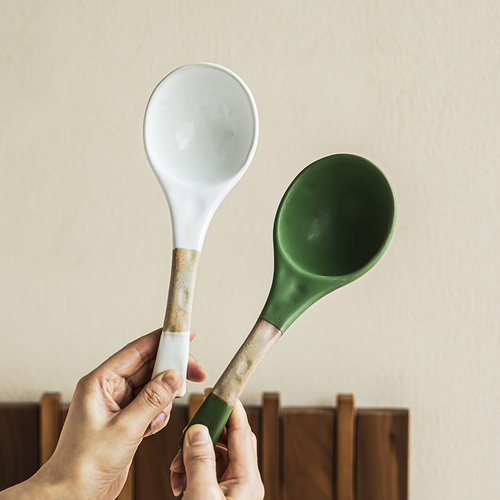 YEHOME创意家用粗陶勺子