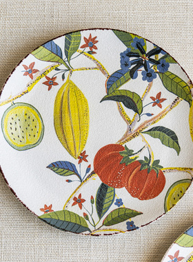 YE HOME 精致轻奢陶瓷盘子家用菜盘点心盘圆形盘早餐盘个性沙拉盘