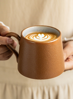 YE HOME 北欧风陶瓷马克杯牛奶杯咖啡杯拉花艺术杯手感舒适饮品杯