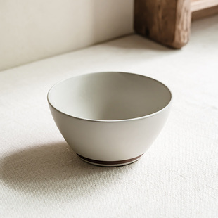 HOME 复古哑光陶瓷面碗斗笠碗家用餐具7英寸碗菜碗早餐嗦粉碗