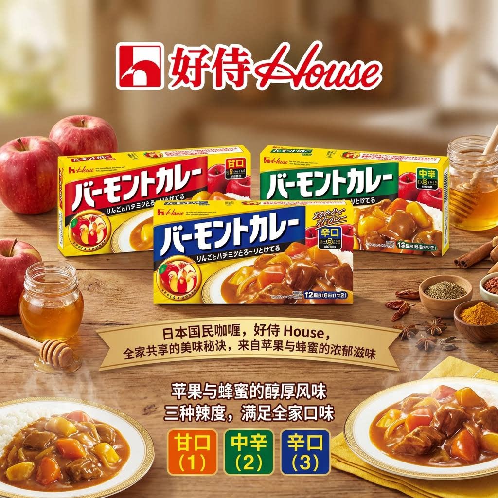好侍日本进口咖喱酱咖喱块浓香原味辣味速食