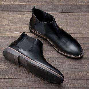 boots 切尔西皮靴 yards 男士 Big shoes fashion chelsea leather