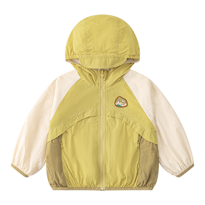 嫚熙儿童外套男女童超软壳衣户外透气防风服连帽衫防晒冲锋衣上衣