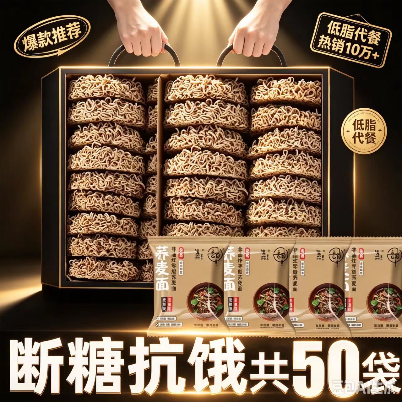 昔俏非油炸免煮0脂荞麦面