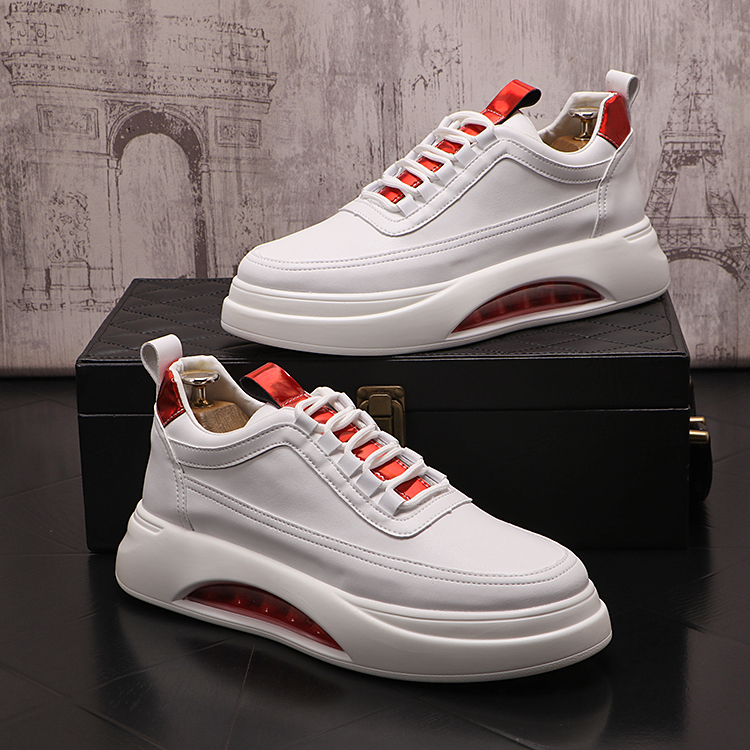 韩版新品时尚男士潮流拼色运动休闲鞋气垫底百搭简约舒适男鞋子