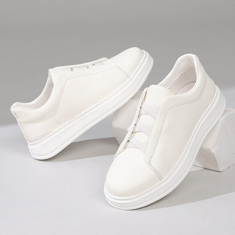 BV手工男鞋2026春季新款真皮男懒人一脚蹬休闲板鞋运动百搭小白a9