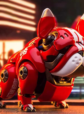 机械斗牛犬 RAMBLER 萌宠机器狗 潮流可动模型变形玩具摆件