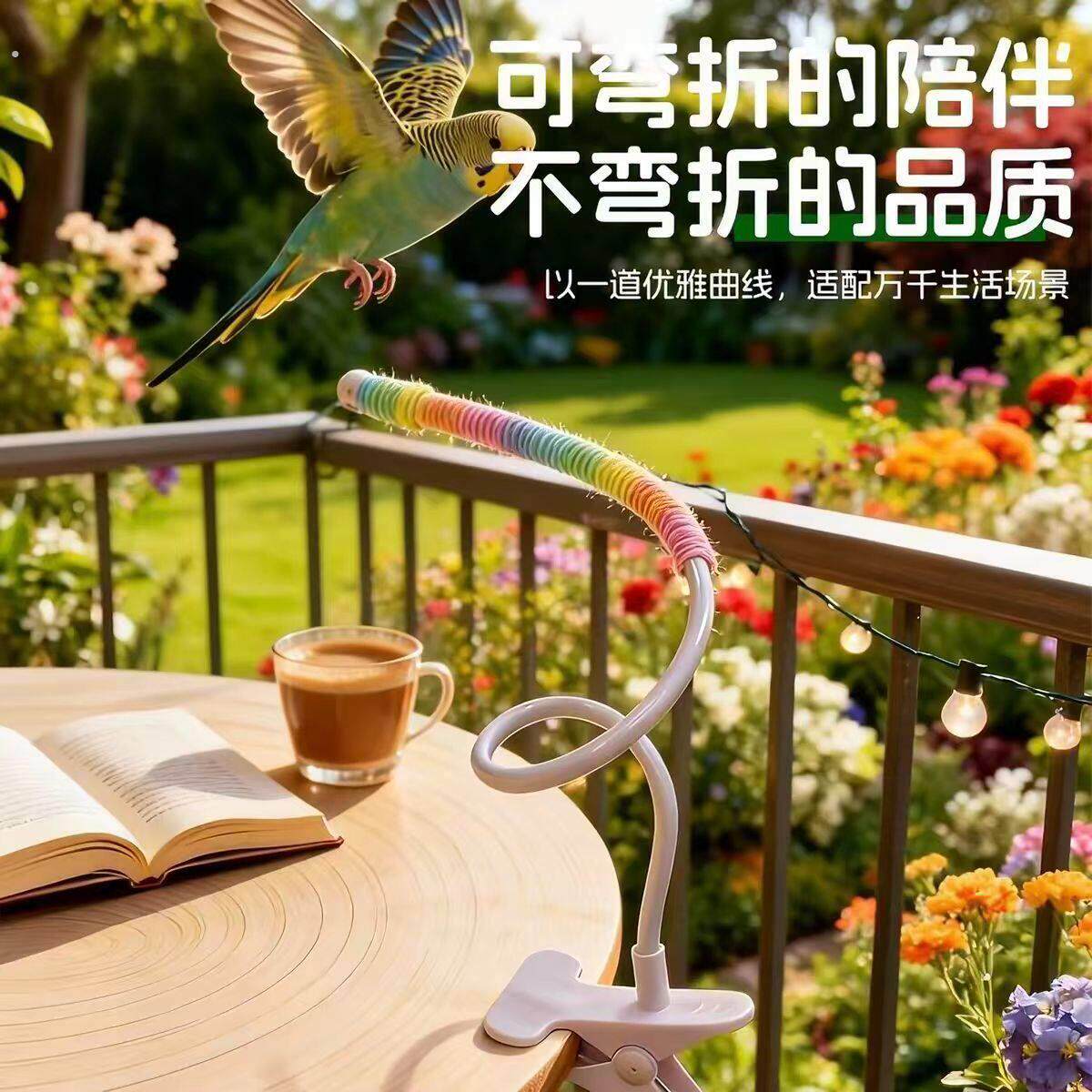 鹦鹉垃圾桶站杆定点排便站架玄凤牡丹专用训练鸟架厕所拉屎神器