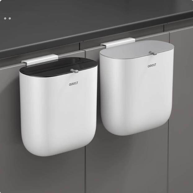 厨房垃圾桶壁挂家用带盖子厕所化妆室客厅纸篓整体橱柜门挂式厨余