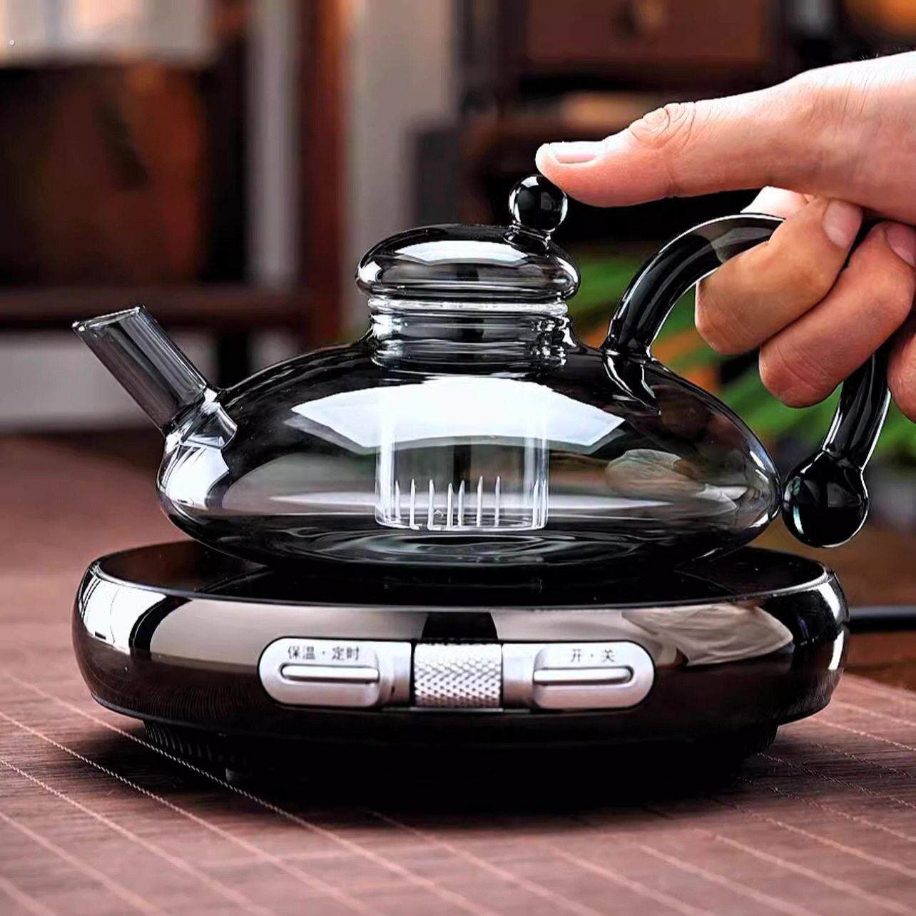 茗凤祥电陶炉煮茶壶泡茶专用电热烧水壶玻璃煮茶器家用小型煮茶炉