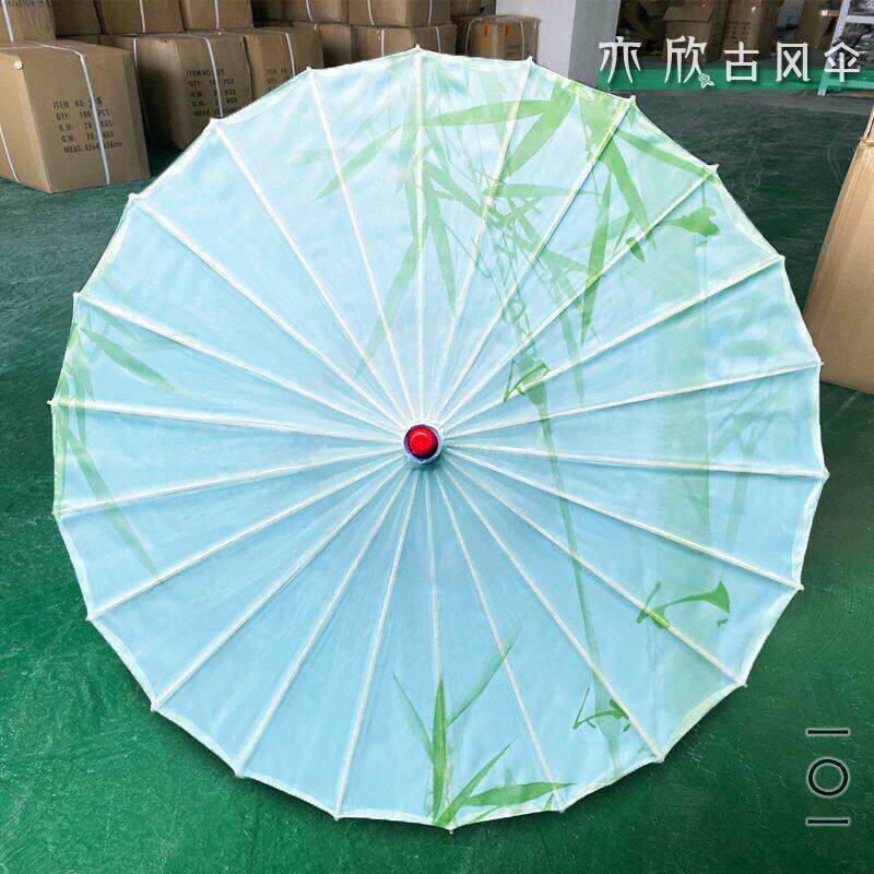 空中吊伞悬挂室内外装饰古风伞绸布油纸伞防水防晒舞蹈走秀道具伞