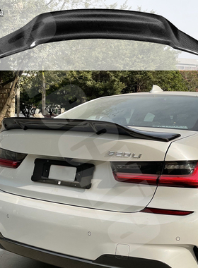 适用于BMW宝马3系M3 G20 G28 G80 R款真碳纤尾翼导流板卧压式尾翼