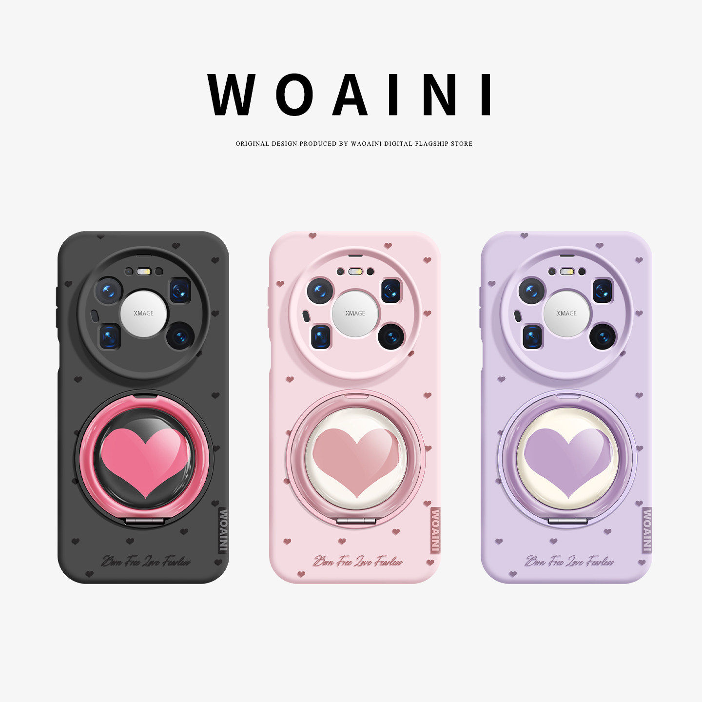 支架爱心适用华为mate80promax手机壳新款原创MATE70Pro硅胶挂绳全包60PRO+简约日韩ins保护套70防摔液态高档