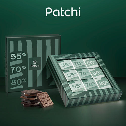 PATCHI三种纯度黑巧克力健身零食