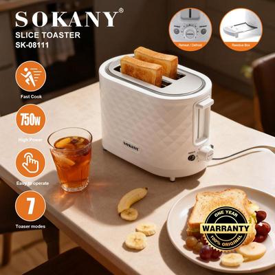 出口SOKANY08111吐司机家用早餐机全自动烘焙面包机SLICE TOASTER