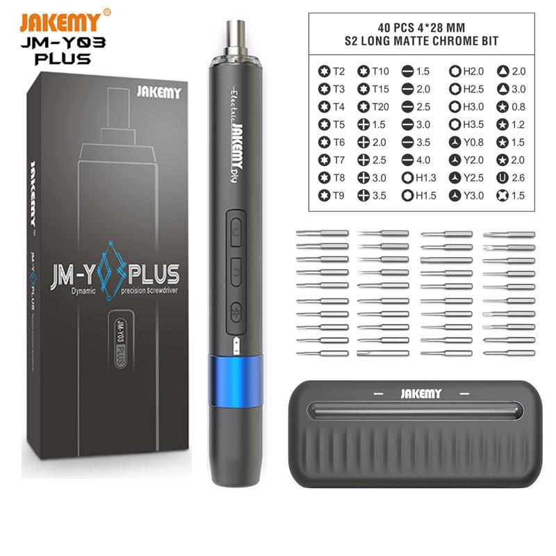 JM-Y03PLUS小型多功能电动螺丝刀充电式迷你家用维修电批套装