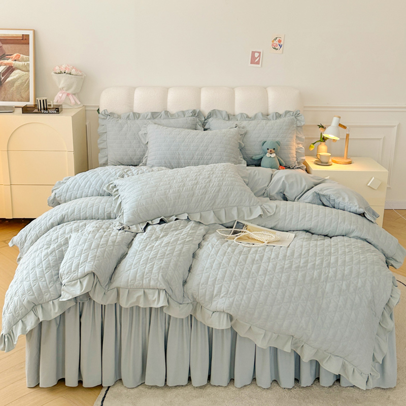 韩式牛奶绒加厚被套单件双面毛绒珊瑚绒花边被罩2米x2米3秋冬保暖