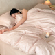 法式 高端60支纯棉加绒四件套立体提花被套一面纯棉一面牛奶绒冬天