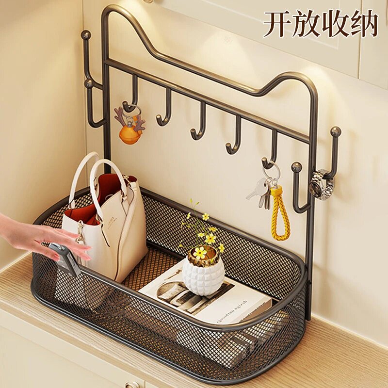 名佳怡玄关置物架桌上书本杂志首饰整理架入户门口钥匙包包收纳a8