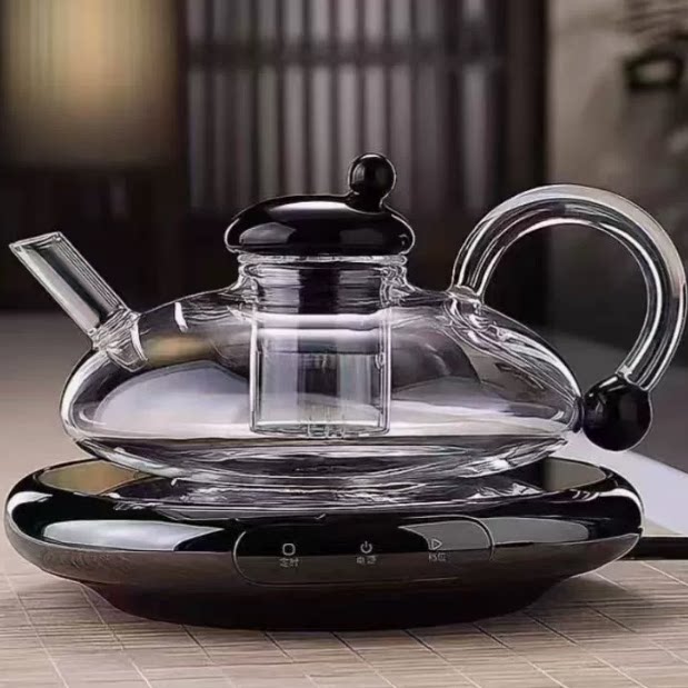 金镶玉铁狐茶具玻璃鼠尾壶套装耐高温家用大肚福茶壶电陶炉煮茶a8