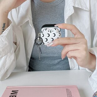月牙耳机套+蝴蝶结挂件挂环适用airpods4代保护套airpodspro2代耳机套苹果airpods3代2代无线蓝牙二代三代耳