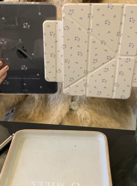 ipad-紫色小碎花适用iPad Air5(10.9英寸)保护套ipad mini6平板电脑壳小清新女款iPad Pro 2021版(11英寸)网
