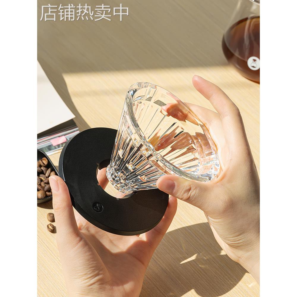 ∉ 玻璃冰瞳 手冲咖啡v60滤杯 家用咖啡壶 咖啡器具套装 送滤