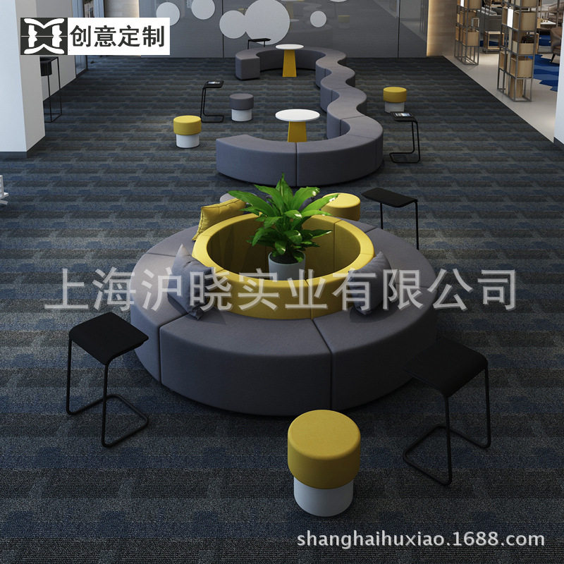 商务布艺沙发办公沙发现代候机室沙发商场等候区沙发坐凳