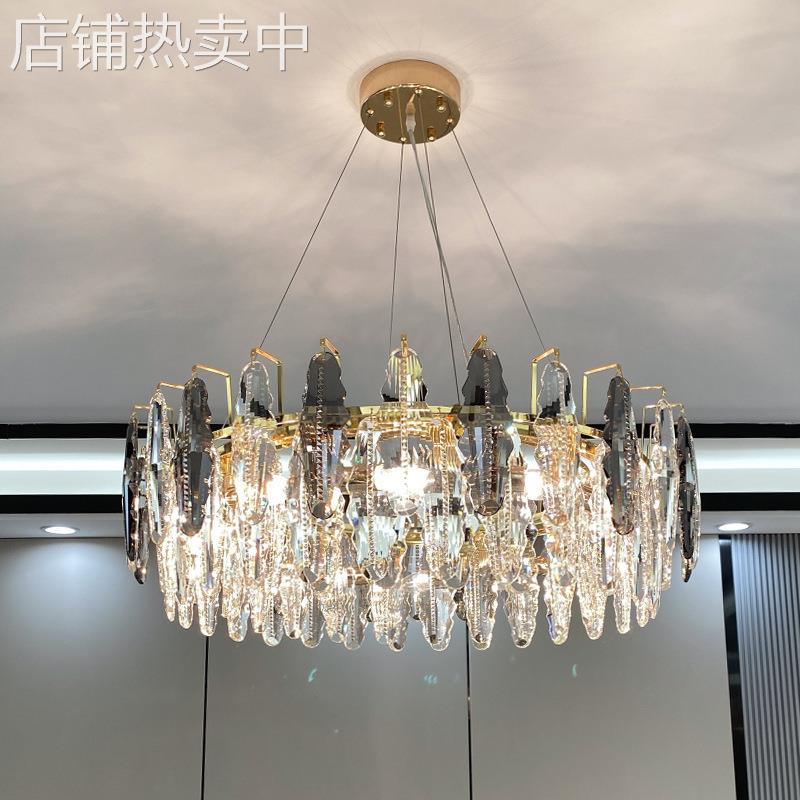 轻奢吊灯水晶吊灯客厅灯简约现代大气餐厅吊灯高档大气后现代灯具