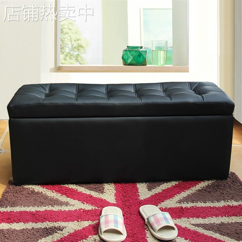 服装店沙发凳实木储物箱长方形收纳凳可坐家用门口休息换鞋凳子