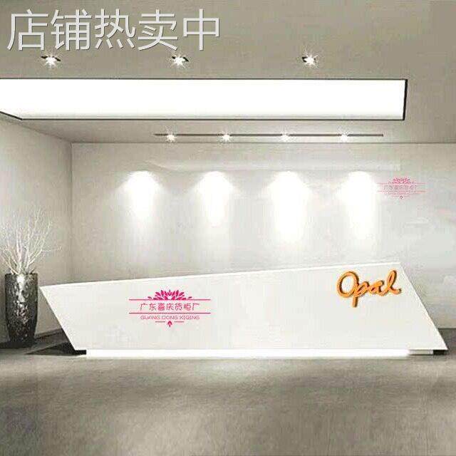 烤漆展示架服饰店珠店培训机构前台桌收银台展示板展架首饰