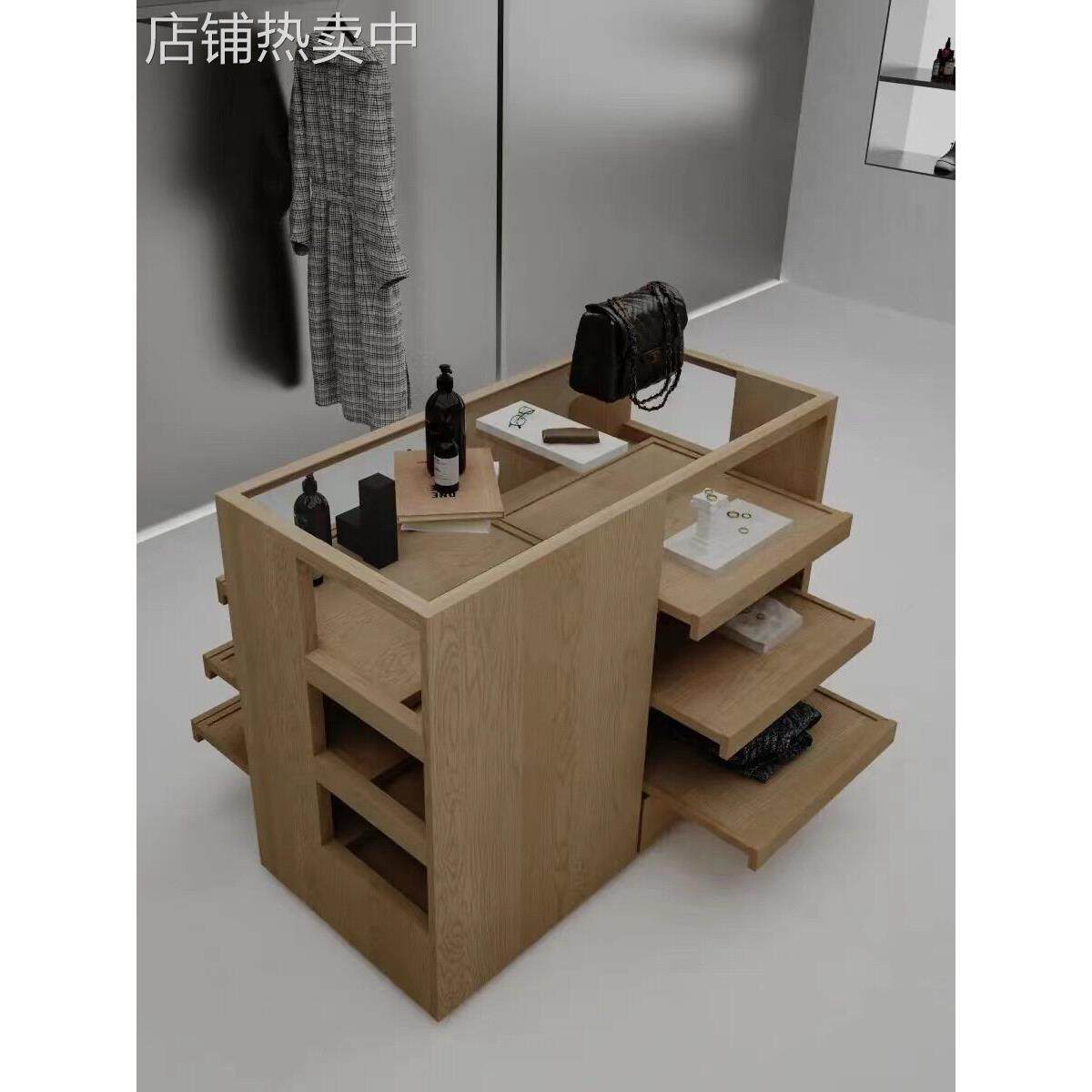 鸿昌饰品包包中岛展示柜古董玉器展架多功能轻奢玻璃陈列柜网红柜