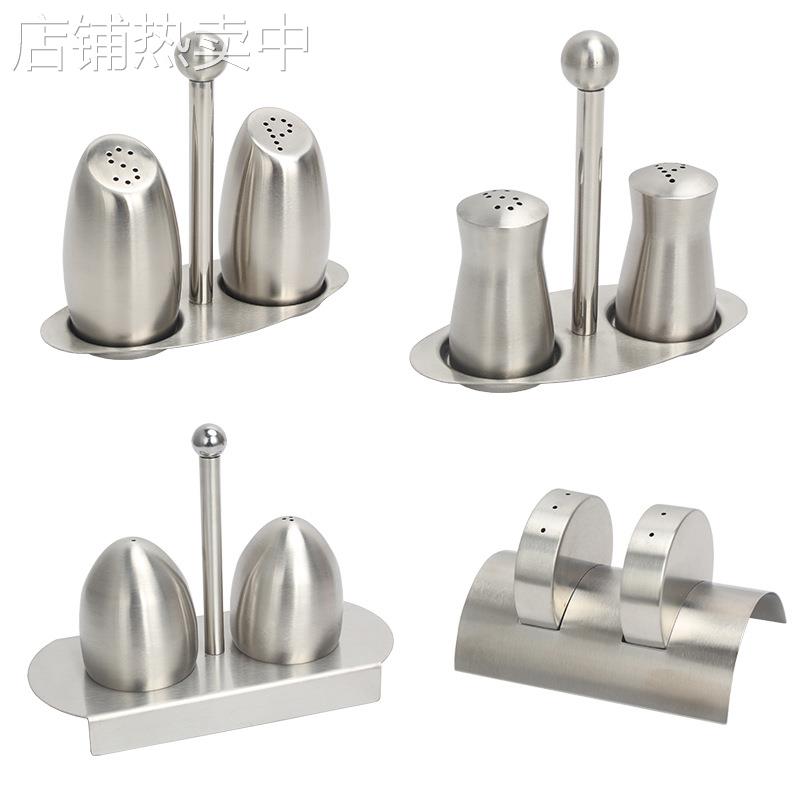 商用西餐厅调料盒瓶盐罐不锈钢调味罐胡椒辣椒粉佐料撒料瓶孜然