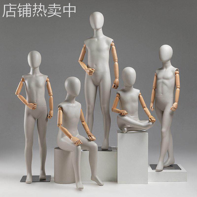 服装店全身儿童模特道具橱窗假人童模陈列全身人台模特架子展示架