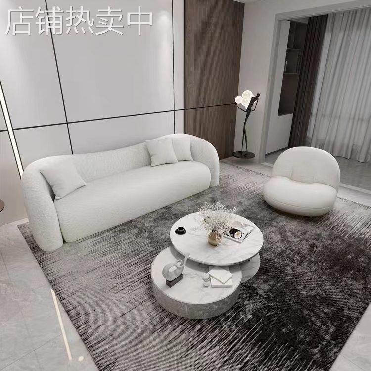 特价北欧美容院接待沙发店铺用简约现代客厅布艺双人小户型服装店