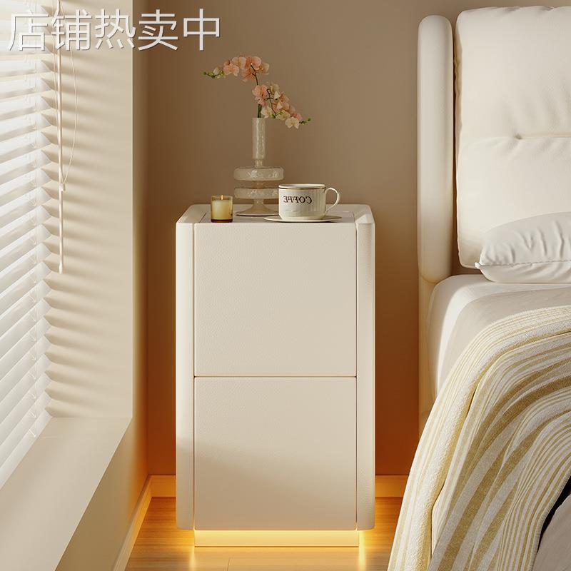 极窄床头柜小型实木简约现代30公分窄柜卧室床边窄夹缝柜小柜子