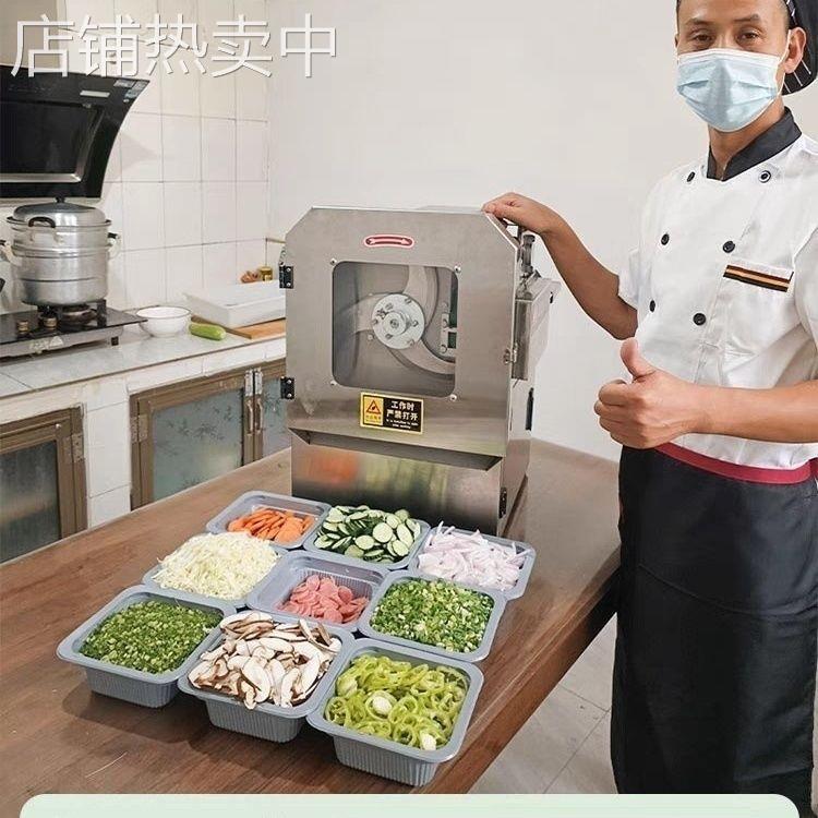 多功能切菜机商用食堂全自动韭菜酸菜葱花辣椒切丝电动切片切段