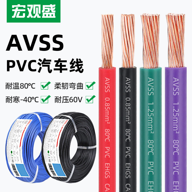工厂直营日标电线0.220.851.254681012平方纯铜AVSS汽车线